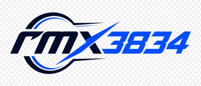 Logo rmx3834 bernuansa ungu futuristik
